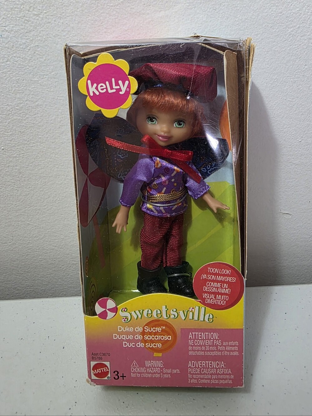 Mattel Barbie: Sweetsville Kelly Club Duke De Sucre Vintage 2003 Lemonhead Doll